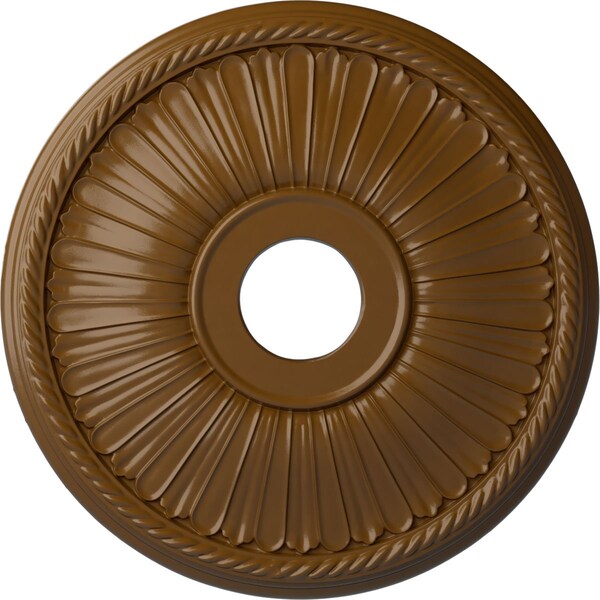 Ekena Millwork Berkshire Ceiling Medallion (Canopies up to 6 3/8"), 20 1/8"OD x 3 7/8"ID x 1 7/8"P, Smokey Topaz CM20BE1STF - main